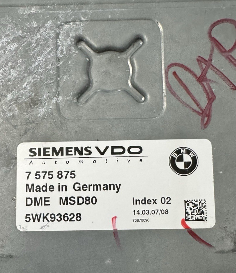 2007-2011 BMW 135i 335i 535i E92 E93 Engine Computer ECM DME MSD80 OEM 7575875
