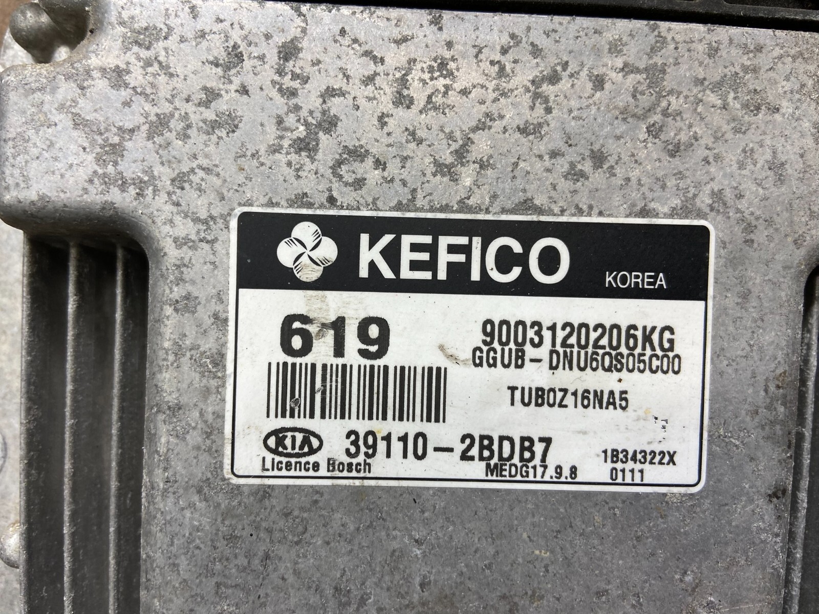 2011 to 2013 Kia Optima 2.4L Engine Computer 39110-2BDB7 M1181 DG