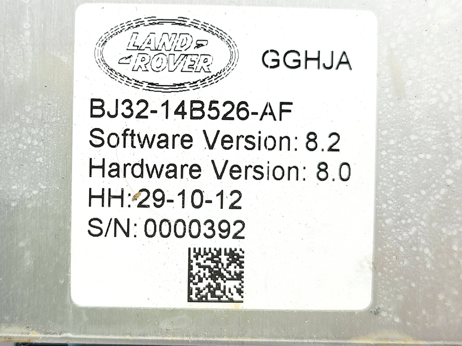 RANGE ROVER EVOQUE L538 2012 CENTRAL CONTROL MODULE ECU UNIT BJ32-14B526-AF