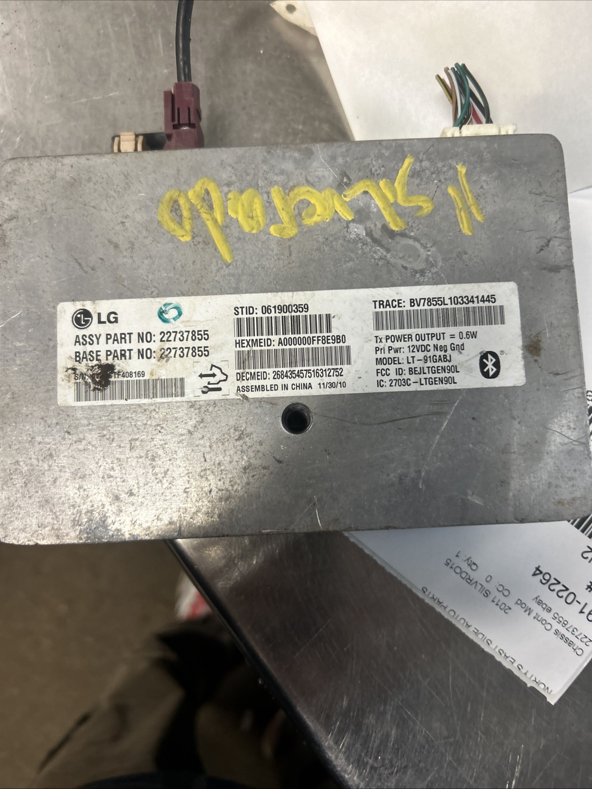 2011 Chevrolet truck/Tahoe Yukon communication module number 2273 7855