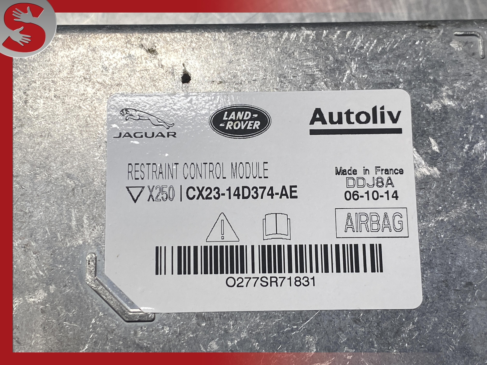 12-15 JAGUAR XF BCM RESTRAINT MODULE AUTOLIV CX2314D374AC OEM