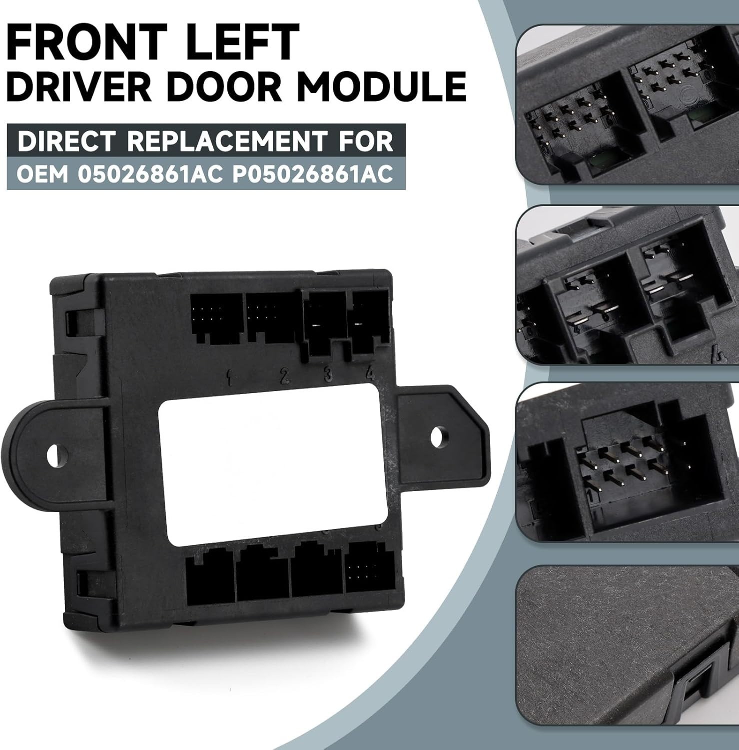 05026861AC Front Left Driver Door Module Dodge Chrysler Jeep RAM 2008-2018