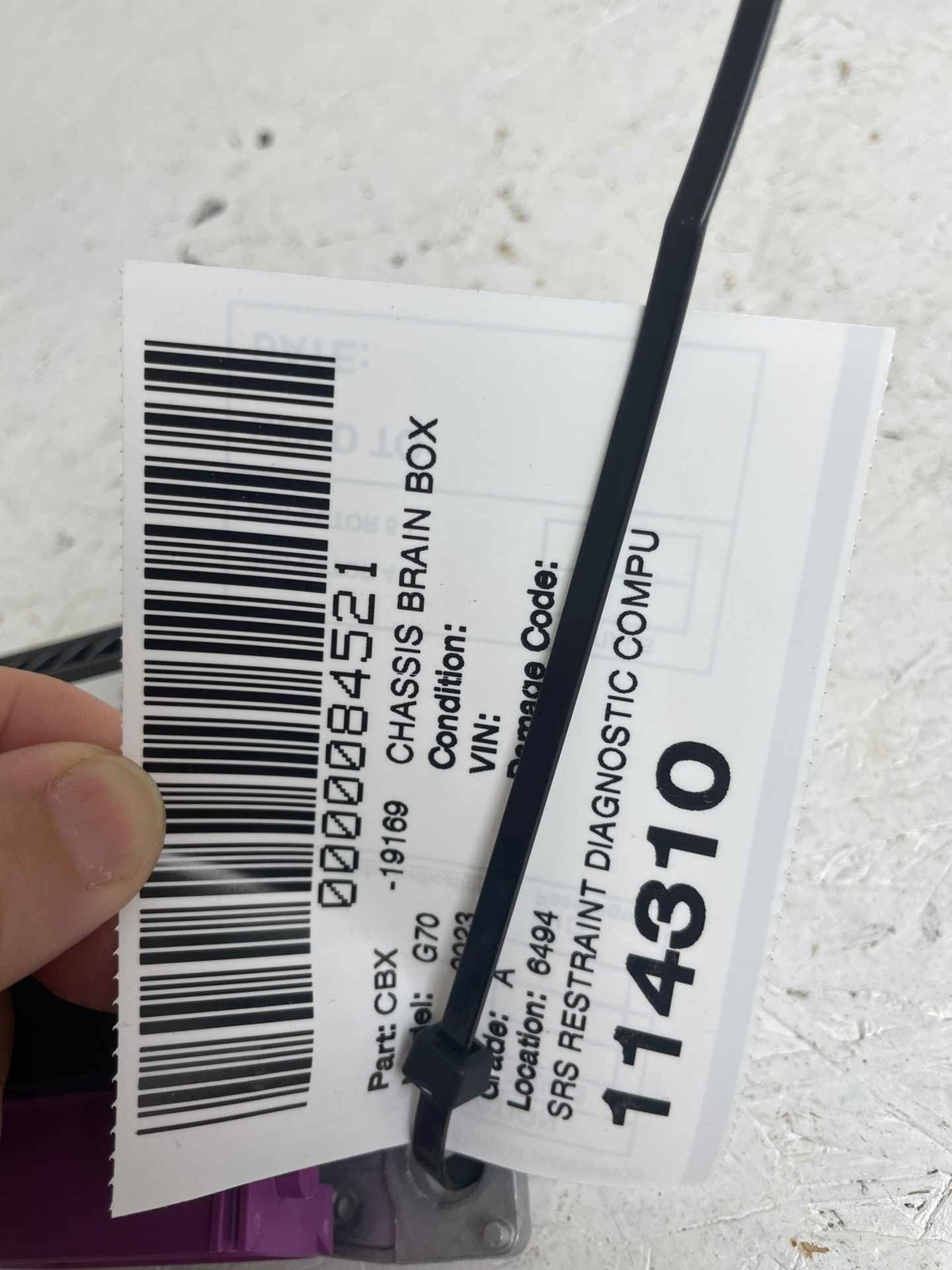 2022-2023 GENESIS G70 OEM SRS RESTRAINT DIAGNOSTIC COMPUTER MODULE 95910G9800