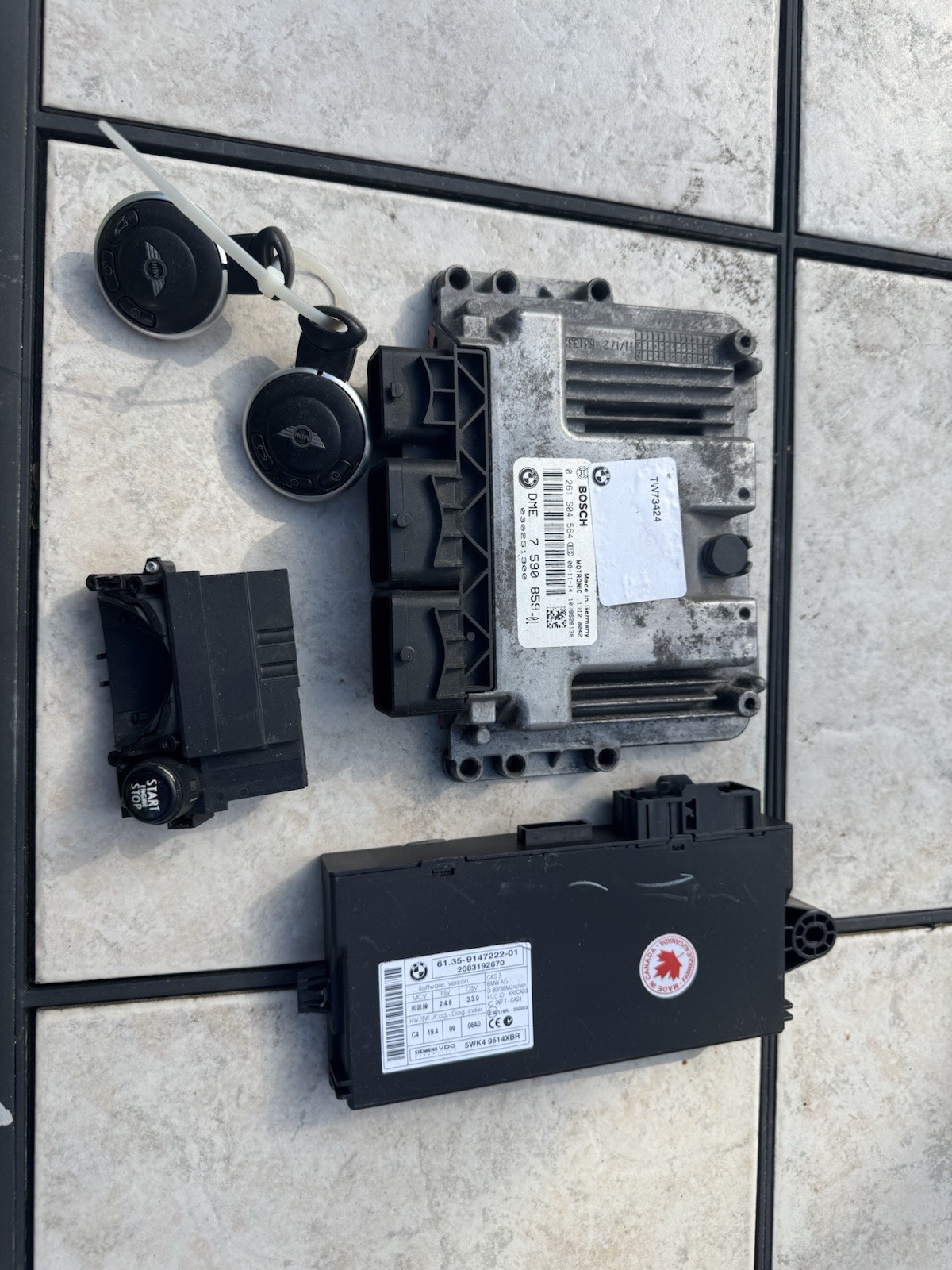 2007-2010 MINI COOPER A/T N12 R55 R56 R57 DME ECM ECU CASKEY 7590859