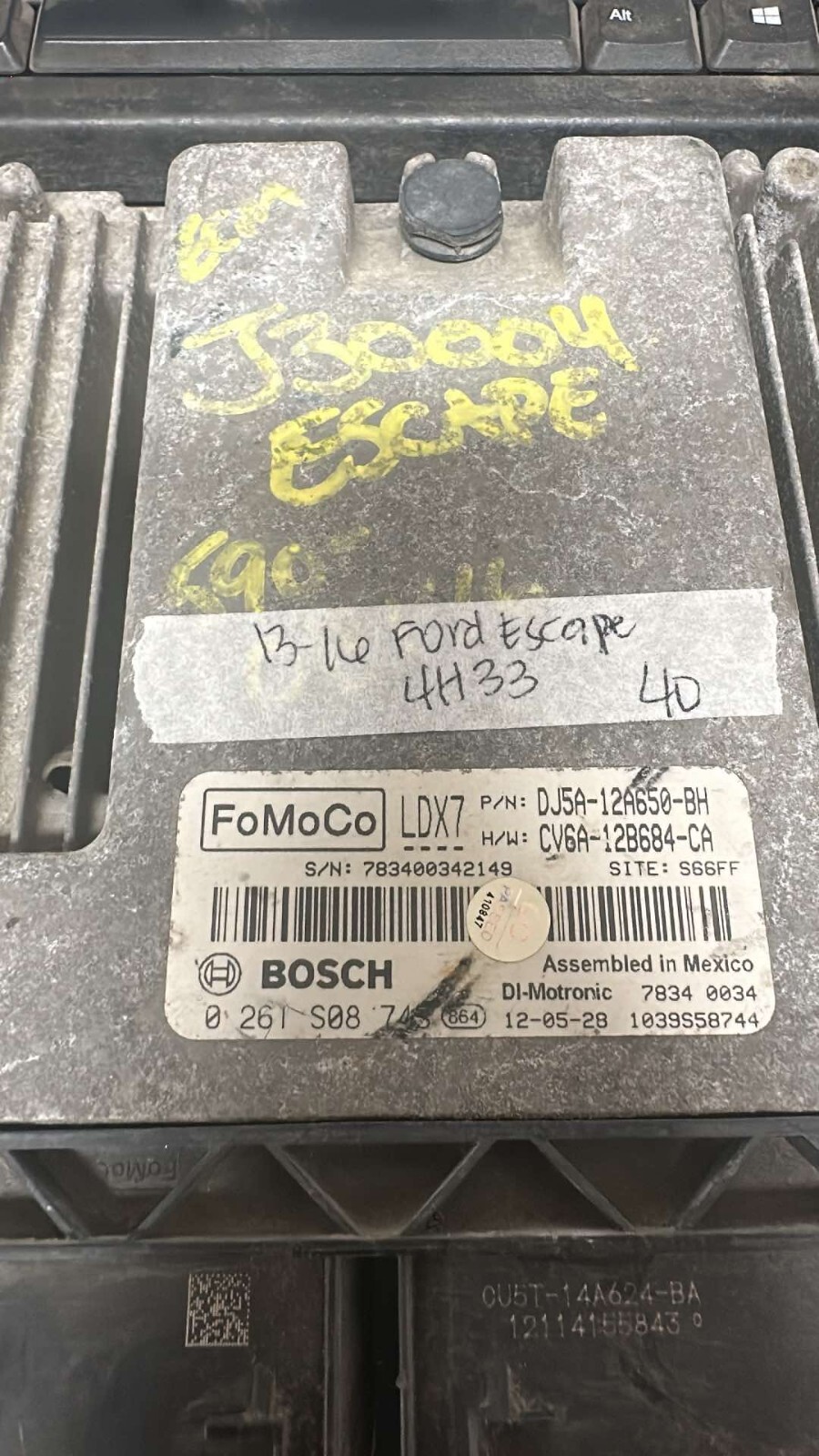DJ5A-12A650-BH ecm ecu computer 2013-2016 Ford Escape **TESTED**