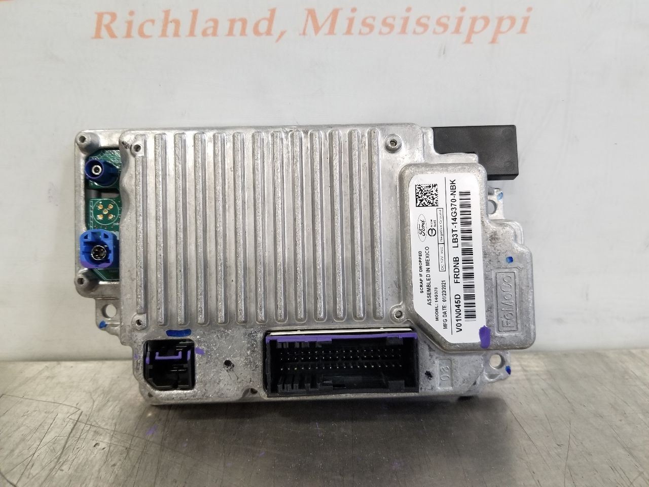 21 2021 FORD RANGER SXT SYNC CONTROL MODULE LB3T14G370NBK