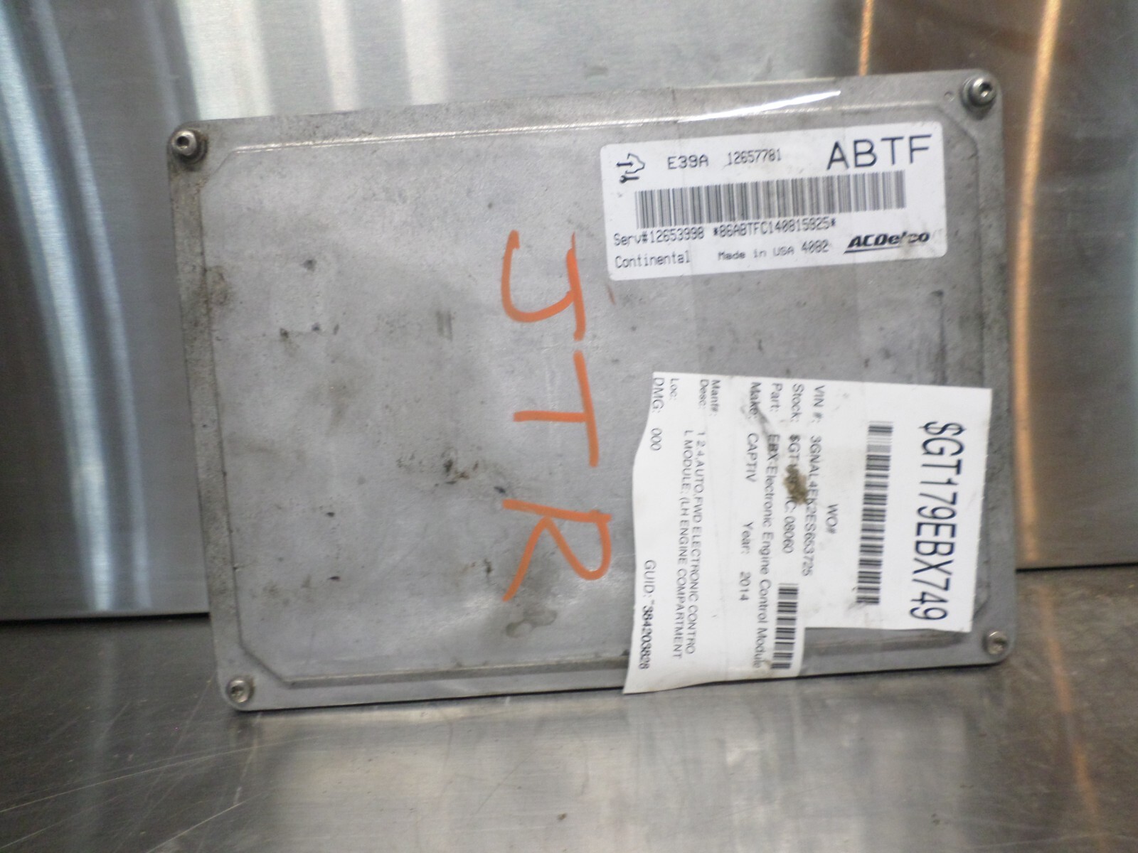 2013-2015 Chevy Captiva Sport GM Engine Control Module ECM PCM OEM 12653998 *J