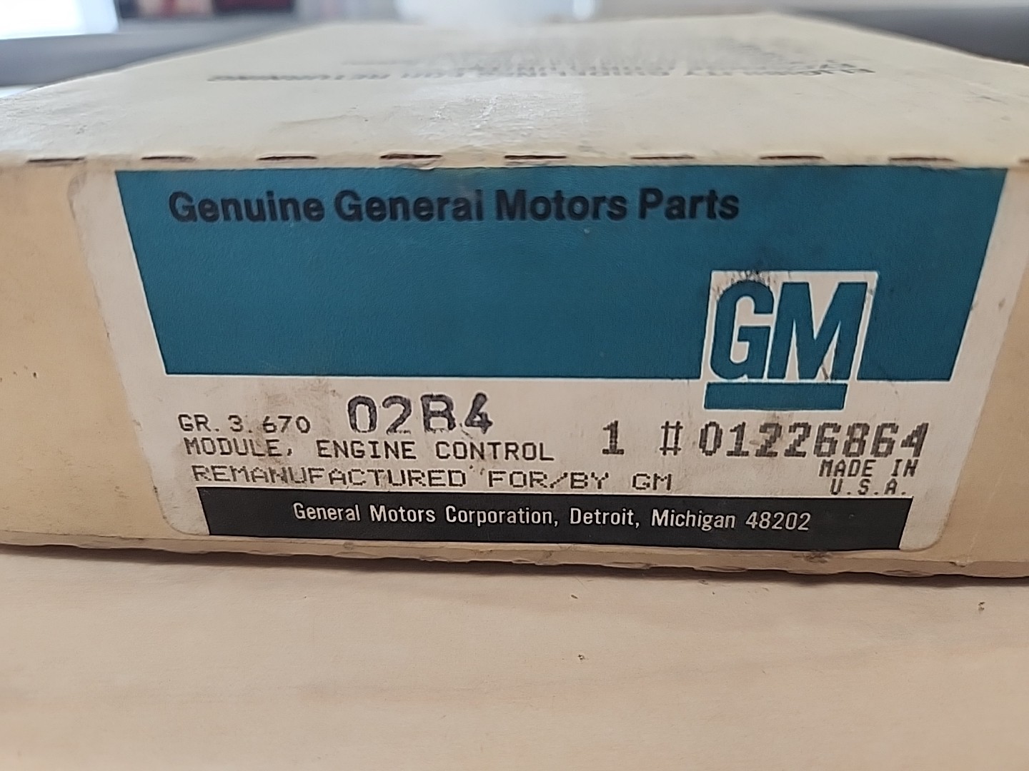 GM 1226864 Engine Control Module Pontiac Firebird 1226864 ECM REMANUFACTURED