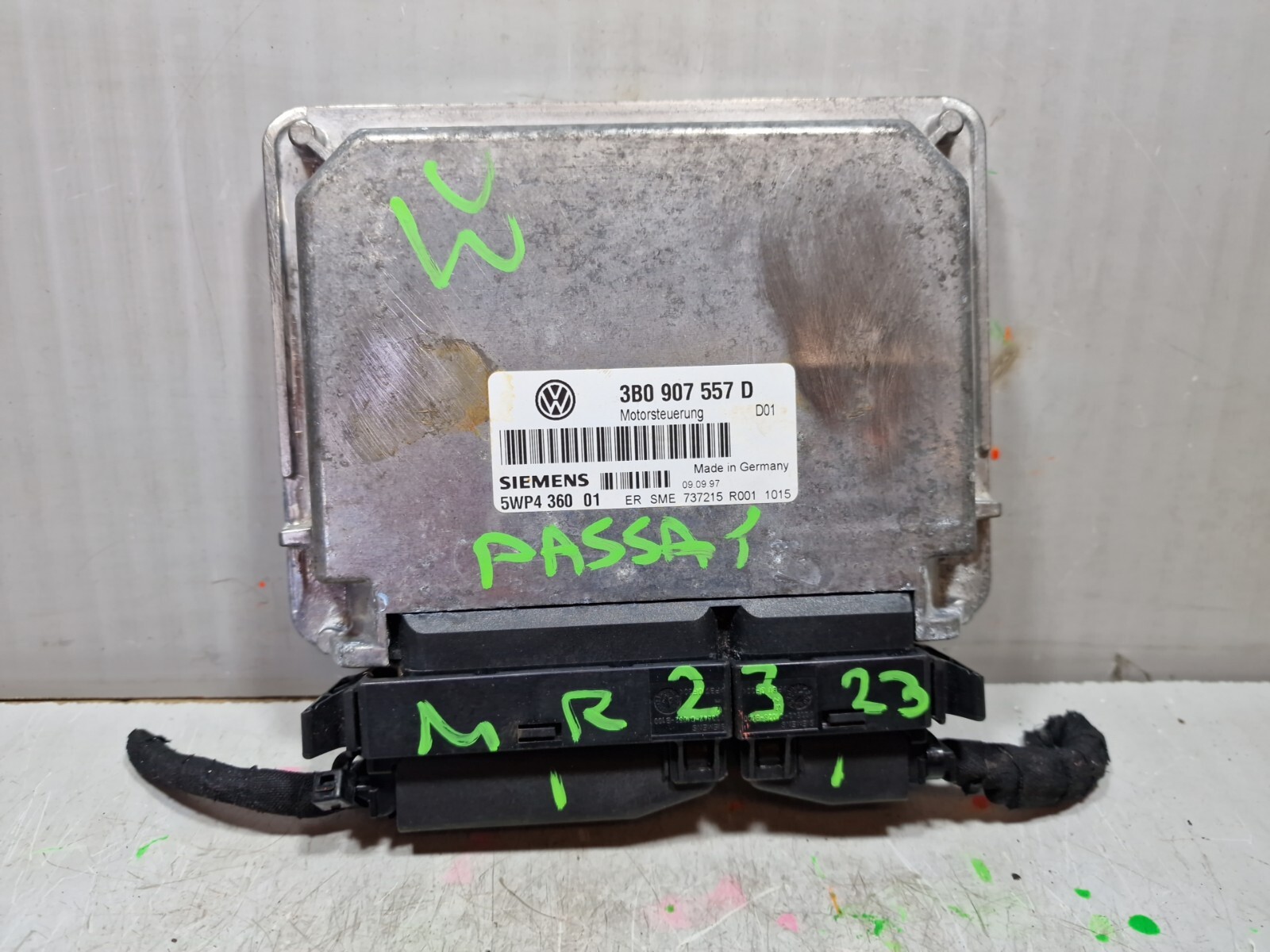 ECU0058 ENGINE CONTROL UNIT ECU 1997 VW B5 ALZ 1.6 SIEMENS 3B0907557D