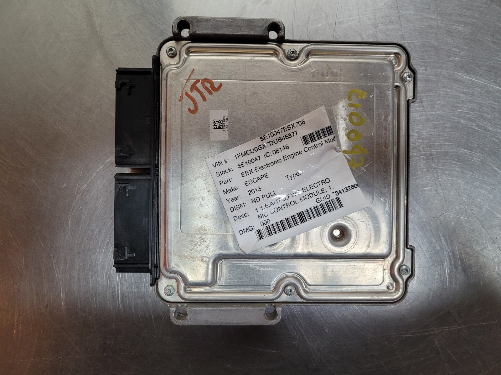 13-16 Ford Escape 1.6L & 2.0L Engine Control Module ECM ECU DJ5A-12A650-BK OE *J