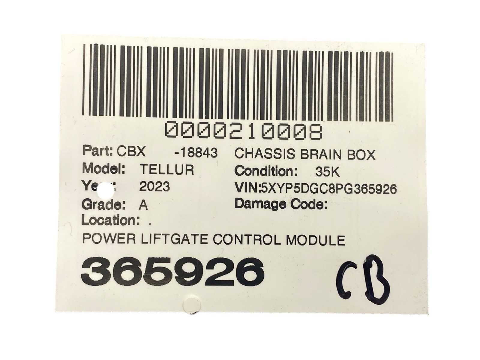 2023-2024 KIA TELLURIDE OEM POWER LIFTGATE CONTROL MODULE 81870S9600