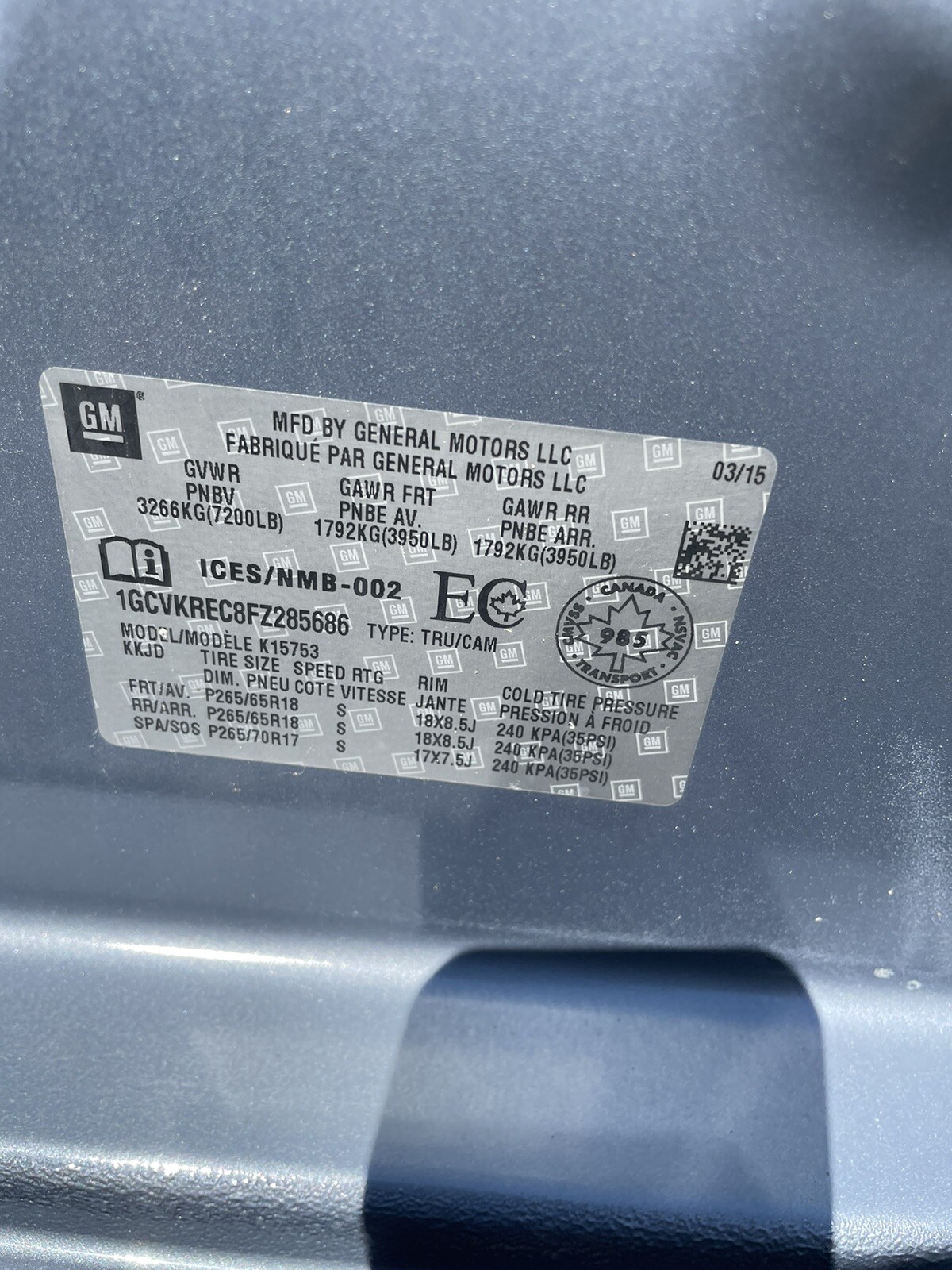 2015 CHEVROLET SILVERADO HMI HUMAN MACHINE INTERFACE MODULE OEM 23228498