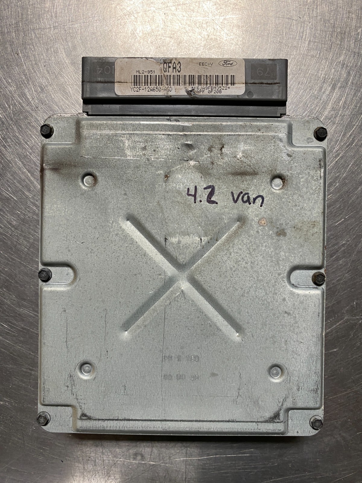 2000 Ford E250 4.2l Ecm Engine Computer Ecm Yc2f-12a650-agd