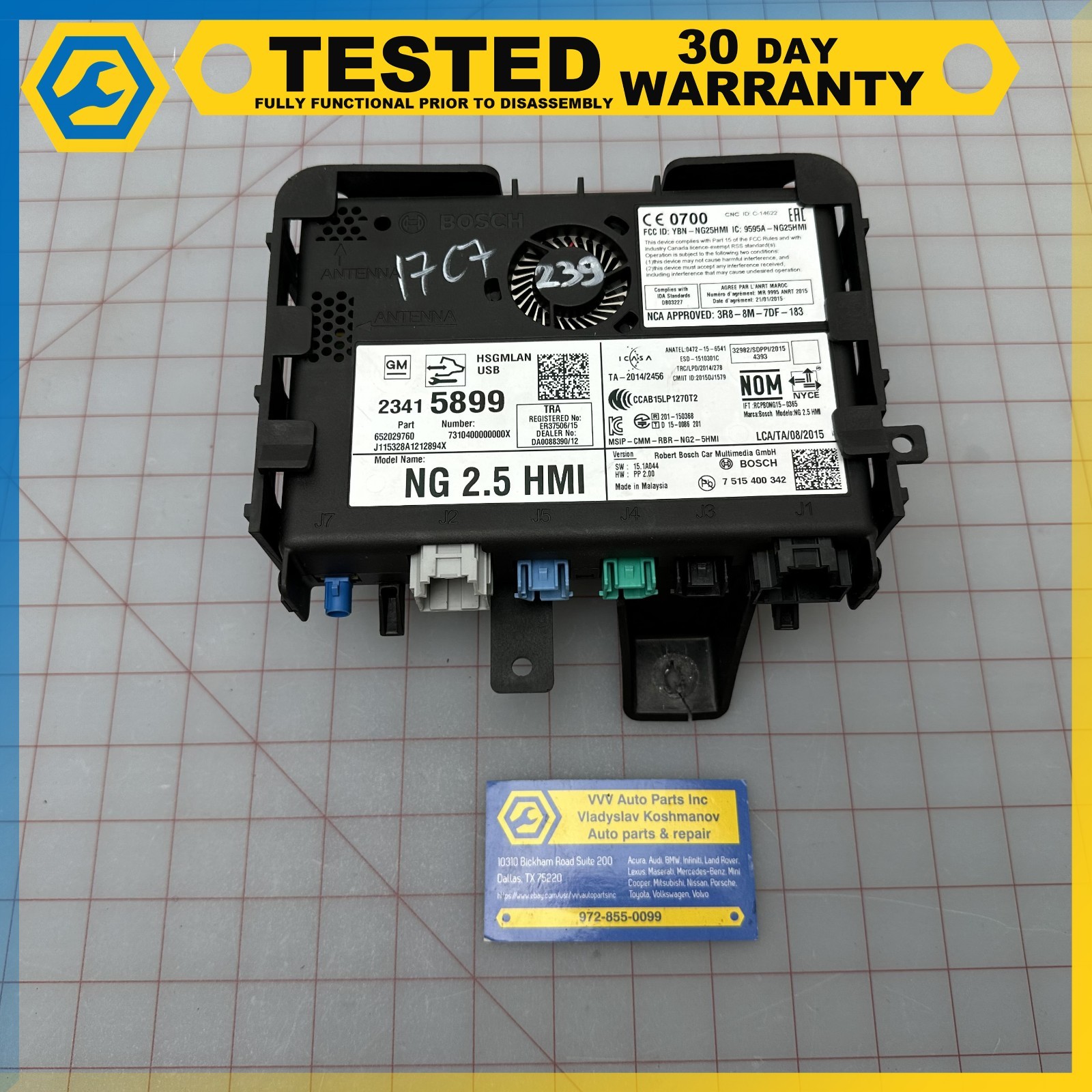 14-19 Chevy Corvette C7 HUMAN MACHINE INTERFACE HMI CONTROL MODULE OEM 23415899