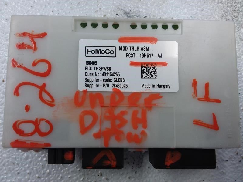 Towing Control Module Fits 15-16 FORD F250SD 764275 ID # FC3T19H517AJ