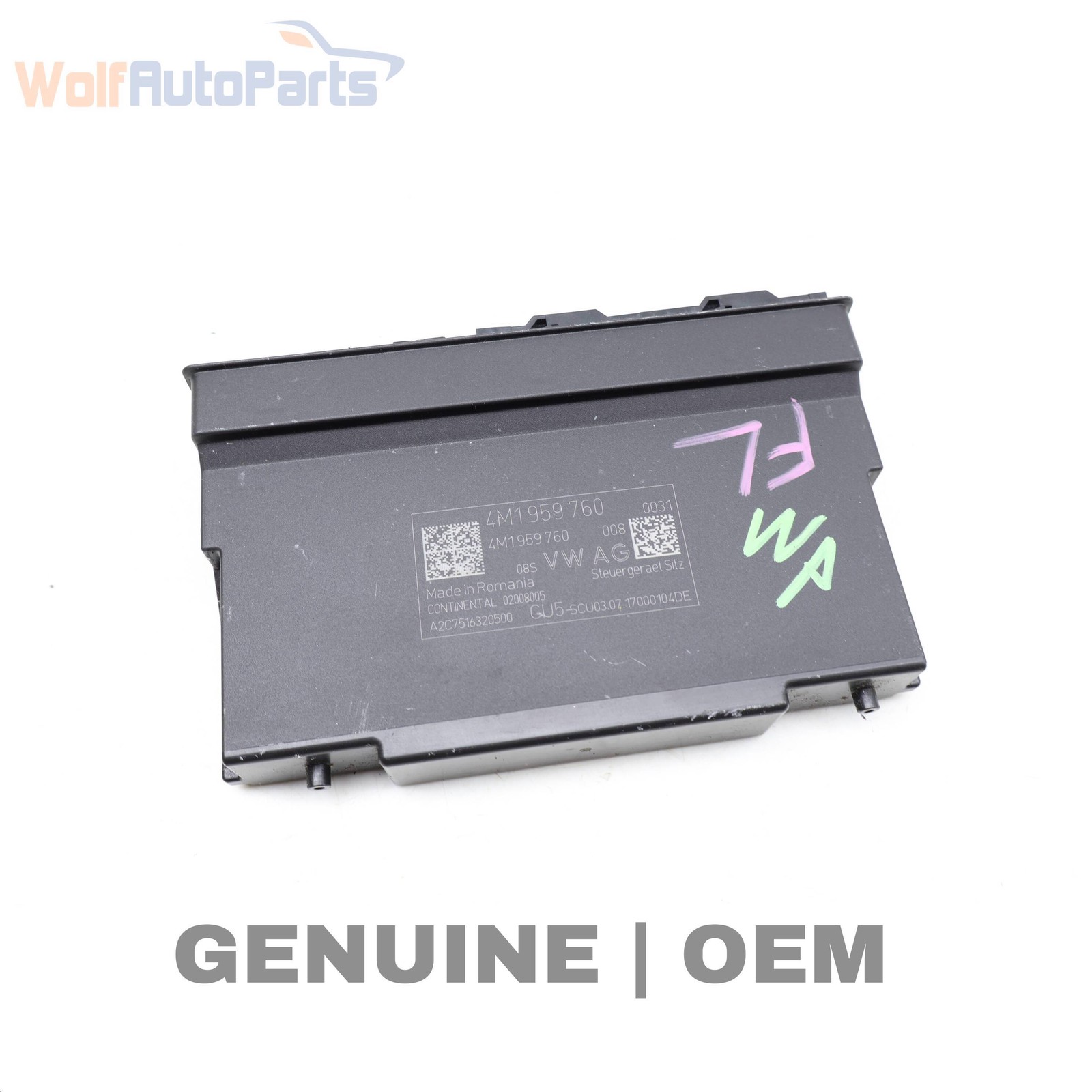 2018 AUDI A5 QUATTRO – Front SEAT Control Module 4M1959760