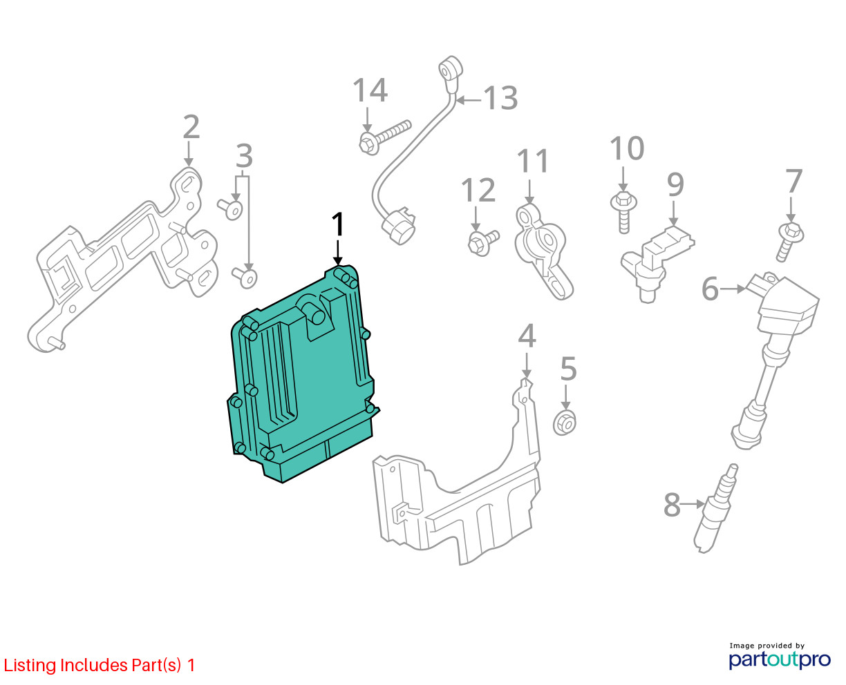 2019 Ecosport Engine Computer/Module Ecu/Ecm/Pcm Sku#4421054