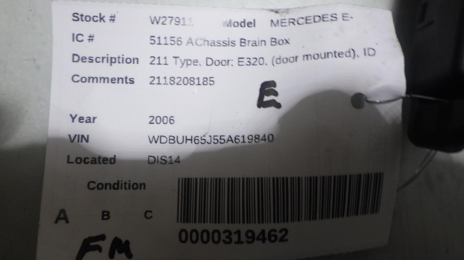 06 MERCEDES E320 Door MODULE 2118208185