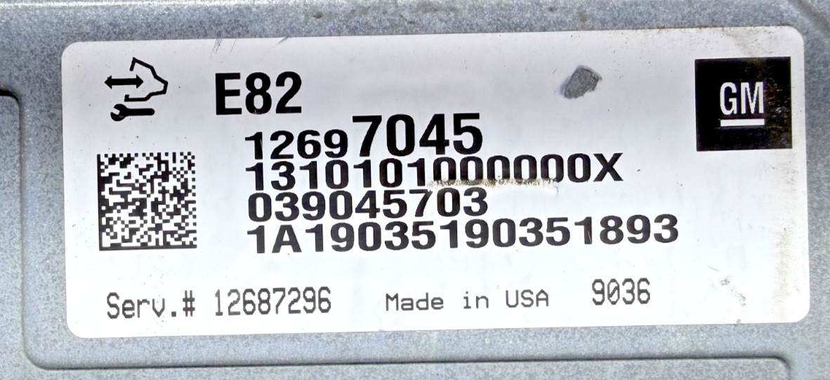 2019-22 GMC ECM Acadia PCM Engine Computer Module ECU 3.6L 12697045 E82 *BLEM*