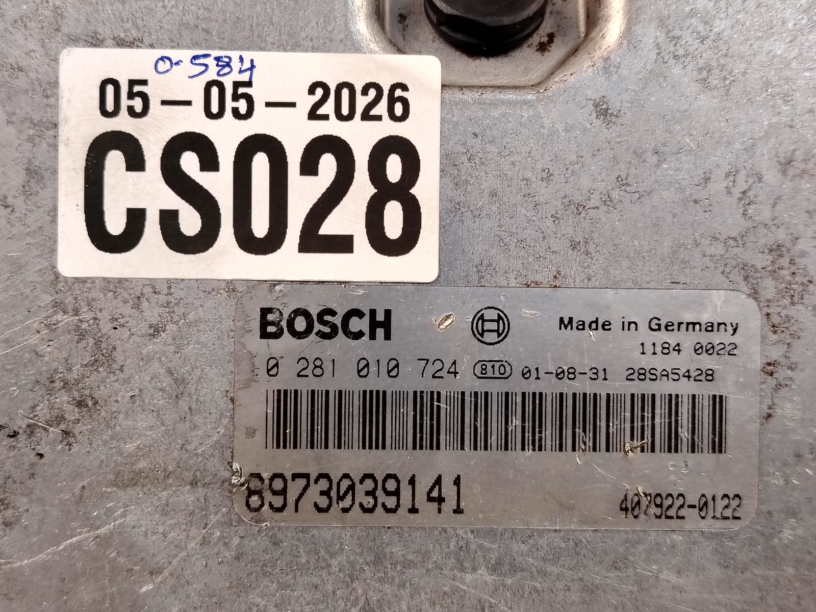 ISUZU HOLDEN ENGINE CONTROL MODULE 0281010724 8973039141 RODEO TF 3.0L 4JH1
