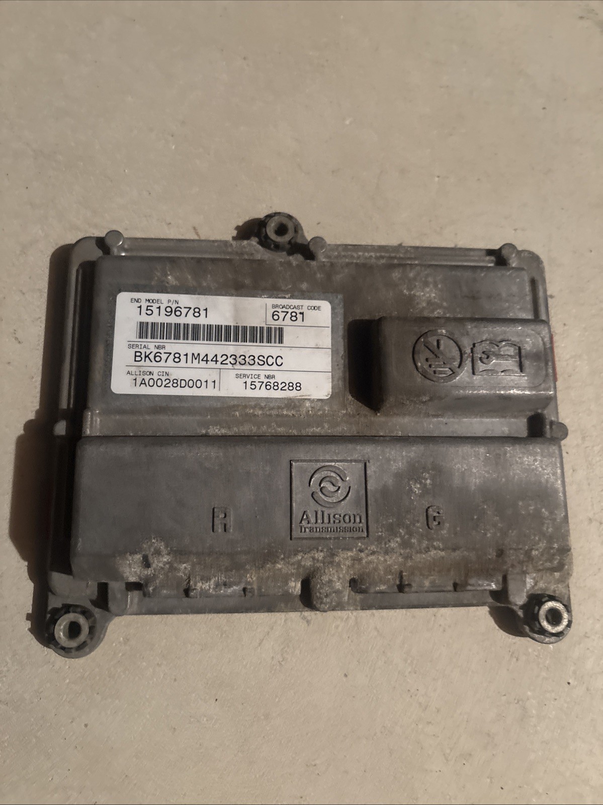 CORE 2001-2005 CHEVY SILVERADO 2500 6.6L DURAMAX ALLISON TCM 15196781 29537441