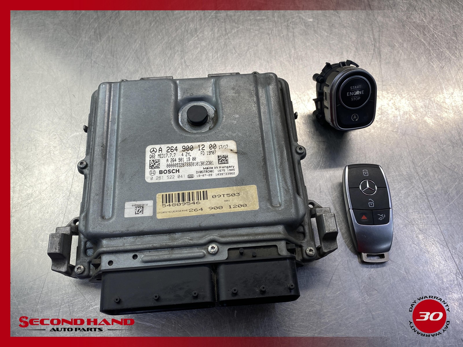 20-23 MERCEDES CLA250 H247 2.0L ECM ENGINE CONTROL MODULE KEY PUSH BUTTON SET