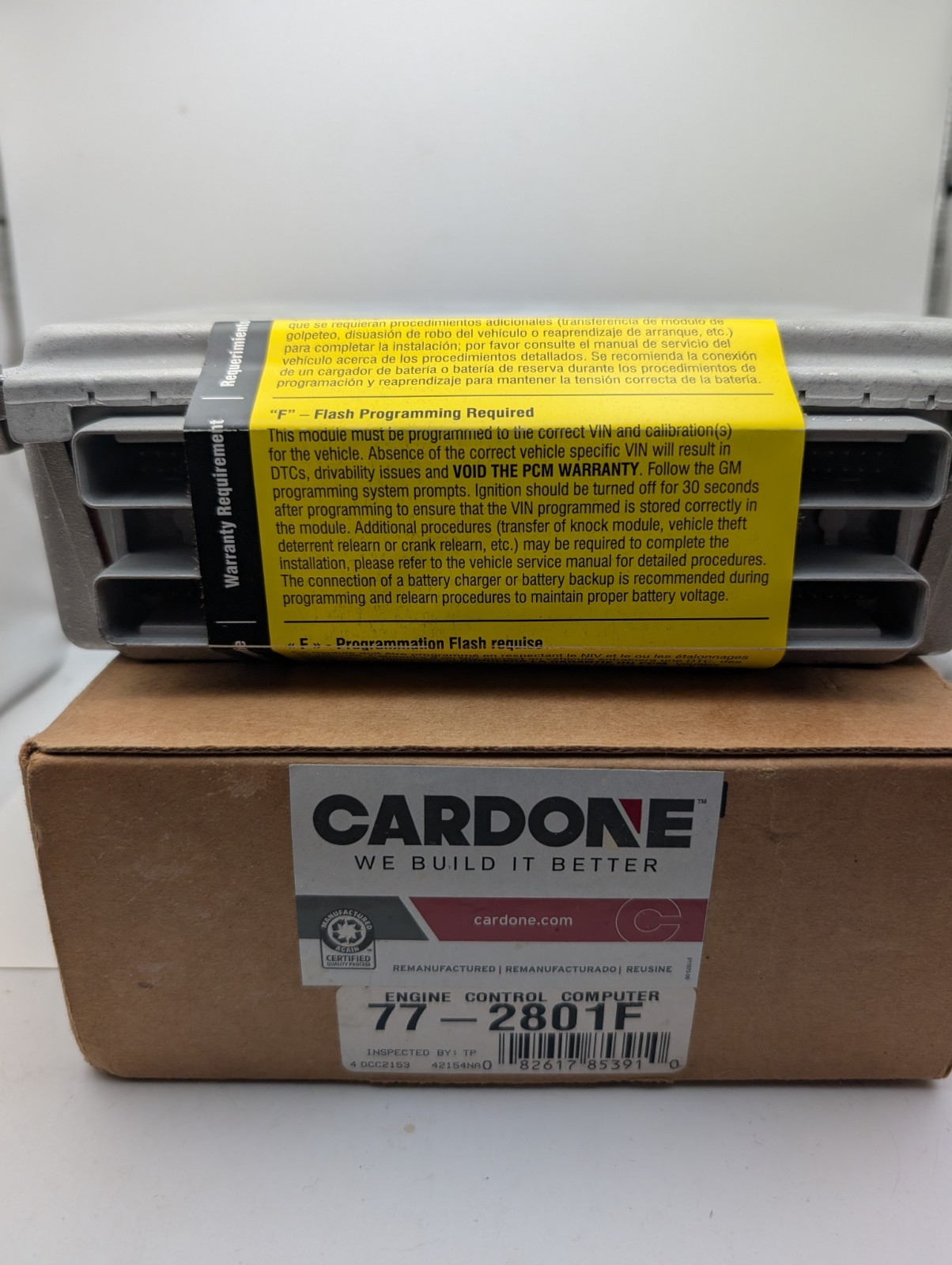 Cardone 77-2801F PCM ECU Reman *Requires programming* (GM OE 12602801, 89017749)