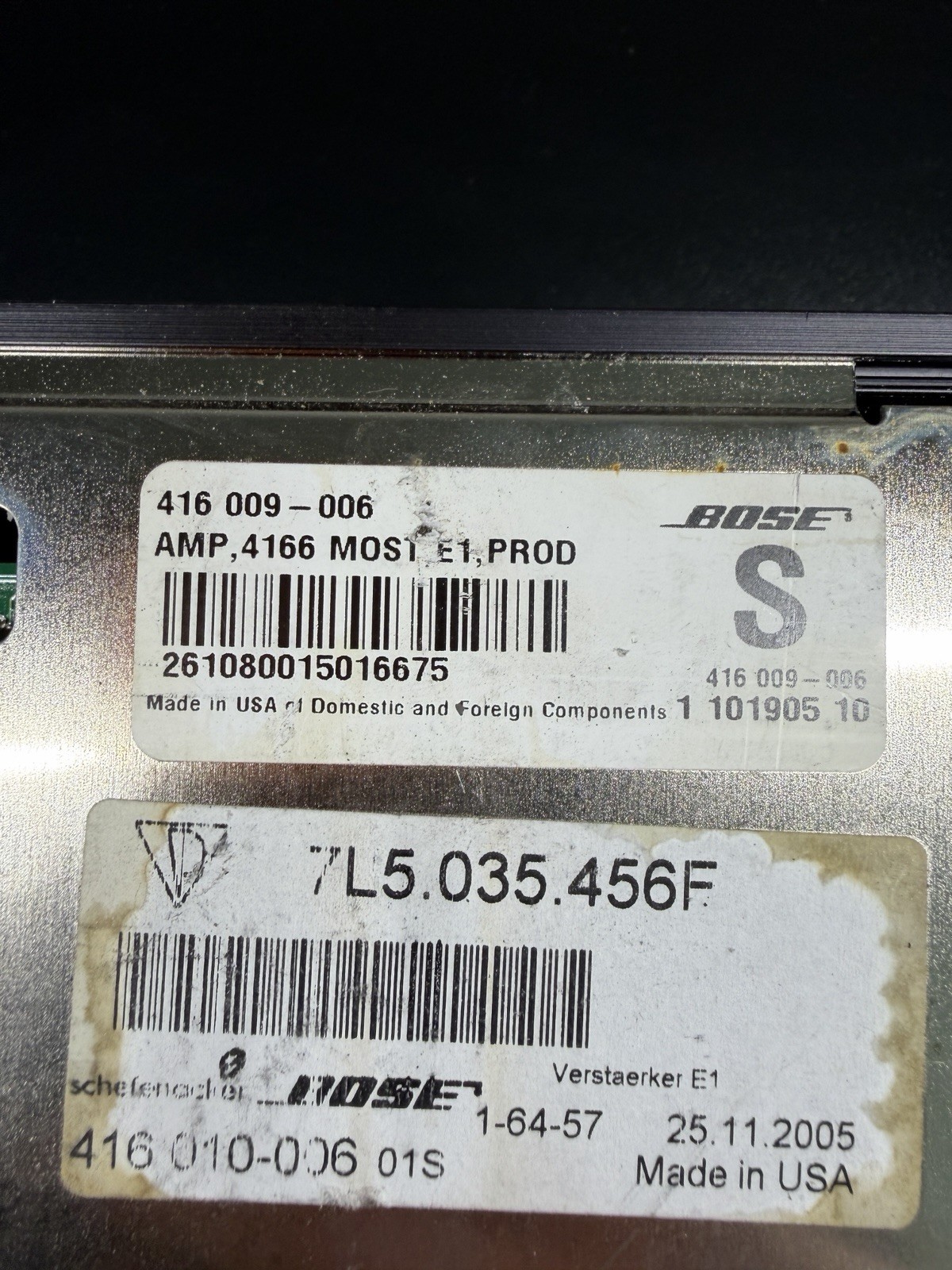 Factory OEM Bose Audio Amplifier Amp for 03-10 Porsche Cayenne 955 7L5.035.456F