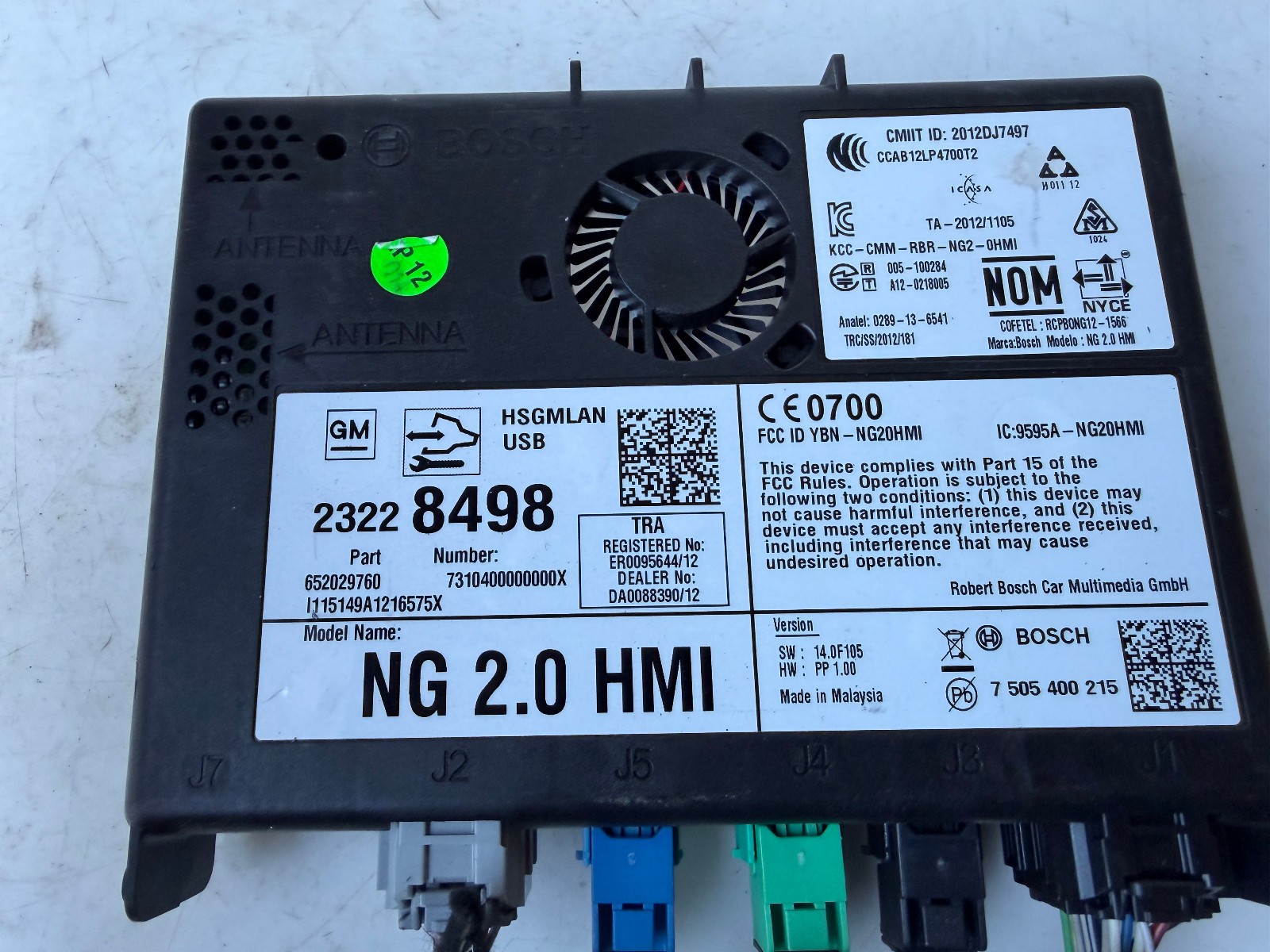 2015 2016 CHevy Silverado 2500 HD 2.0 HMI Machine InterFace Module 23228498 OEM