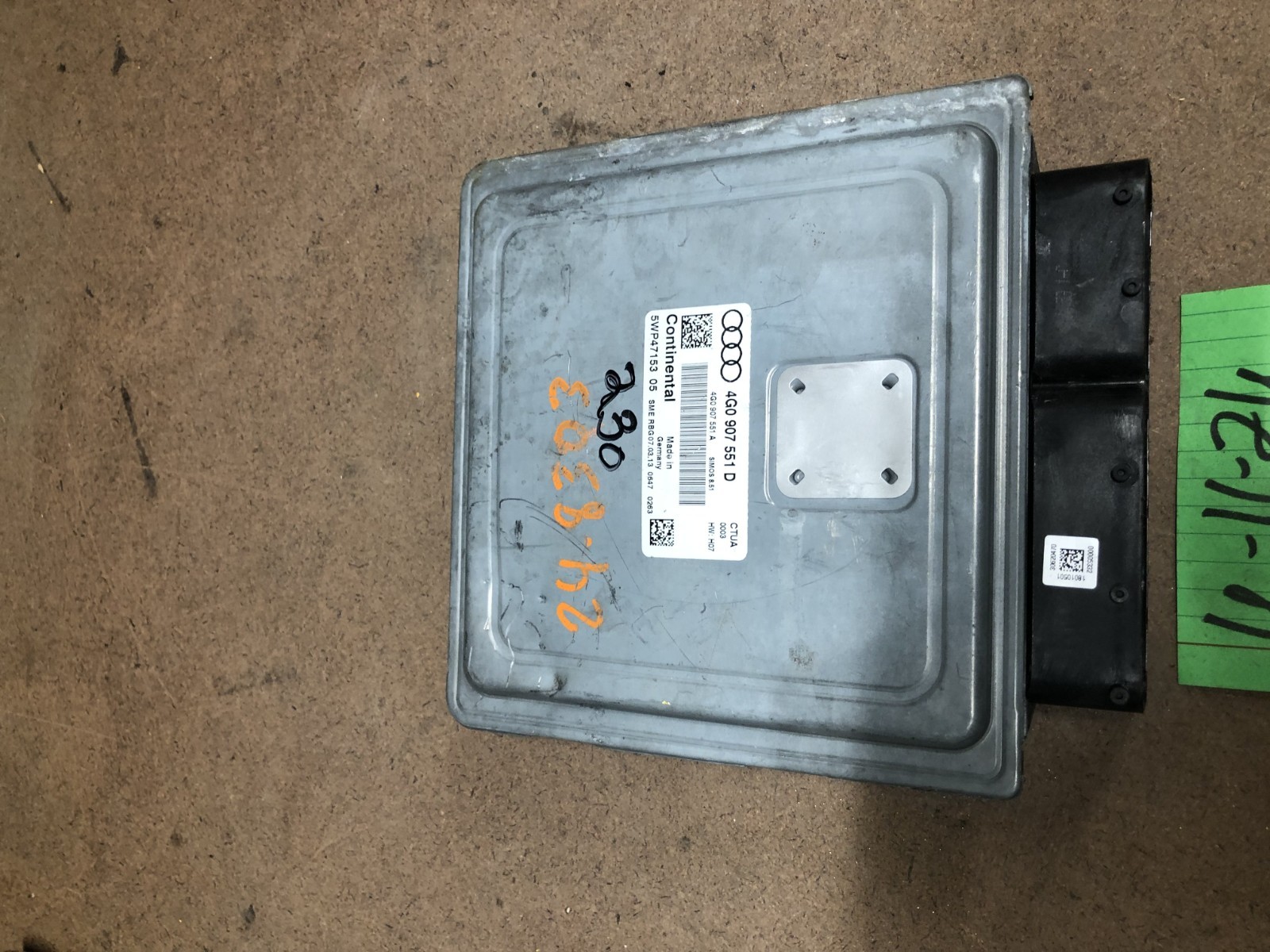 13 14 15 Audi A6 Engine Computer Control Module Ecm 3.0 4G0907551D