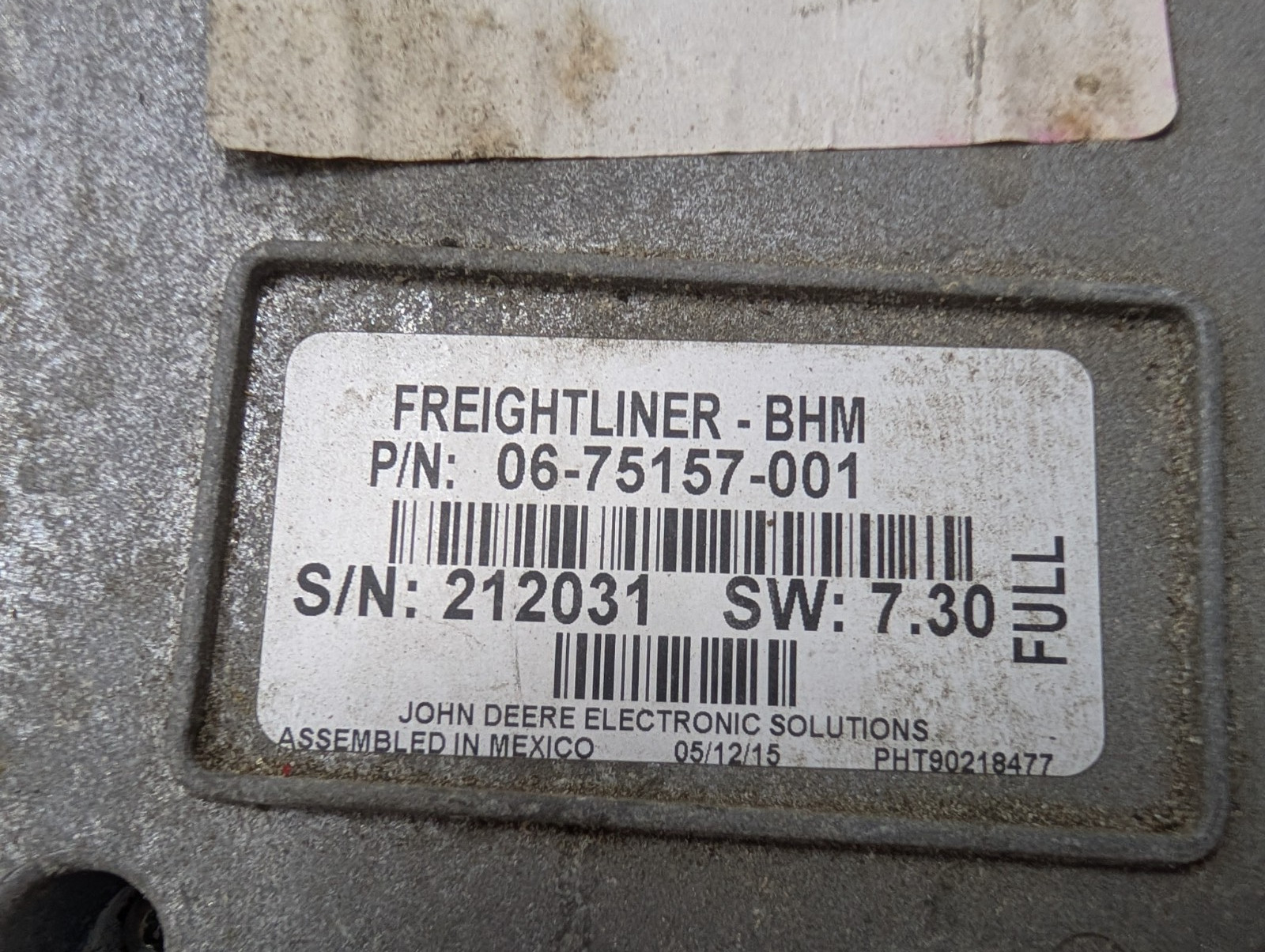 OEM Freightliner Bulkhead (BHM) ECM Module | 06-75157-001 | A06-40959-002