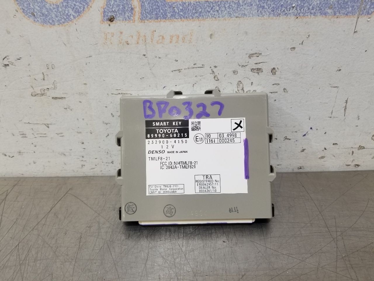 16 2016 LEXUS GX460 THEFT-LOCKING KEYLESS IGNITION CONTROL MODULE 8999060215