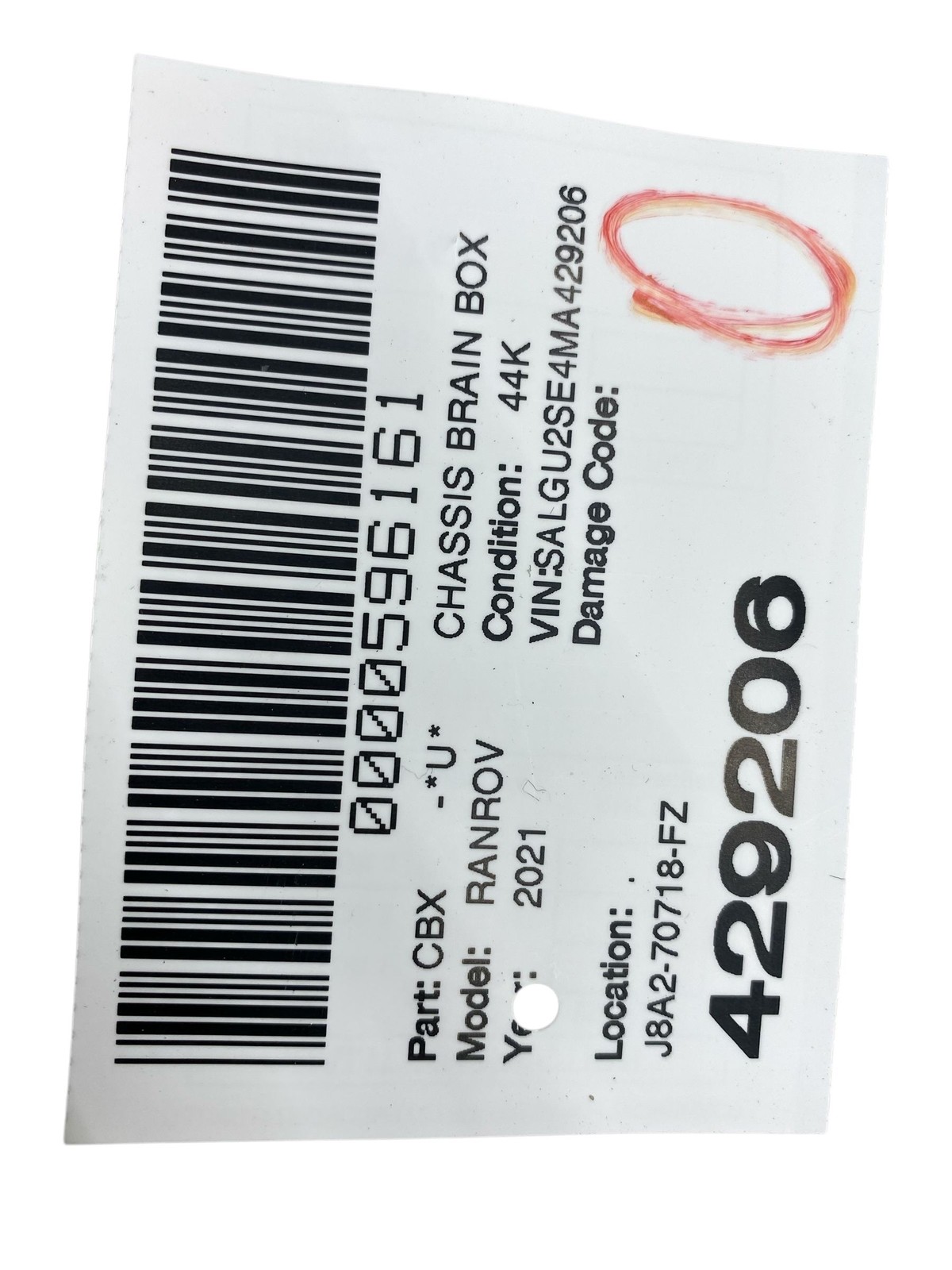 2018-2022 RANGE ROVER TELEMATIC COMMUNICATION MODULE J8A2-70718-FZ OEM
