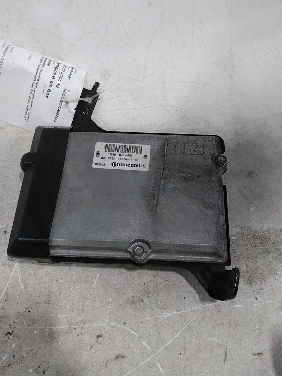 Used Engine Control Module (ECM) fits: 2012 Honda Accord Electronic Control Modu