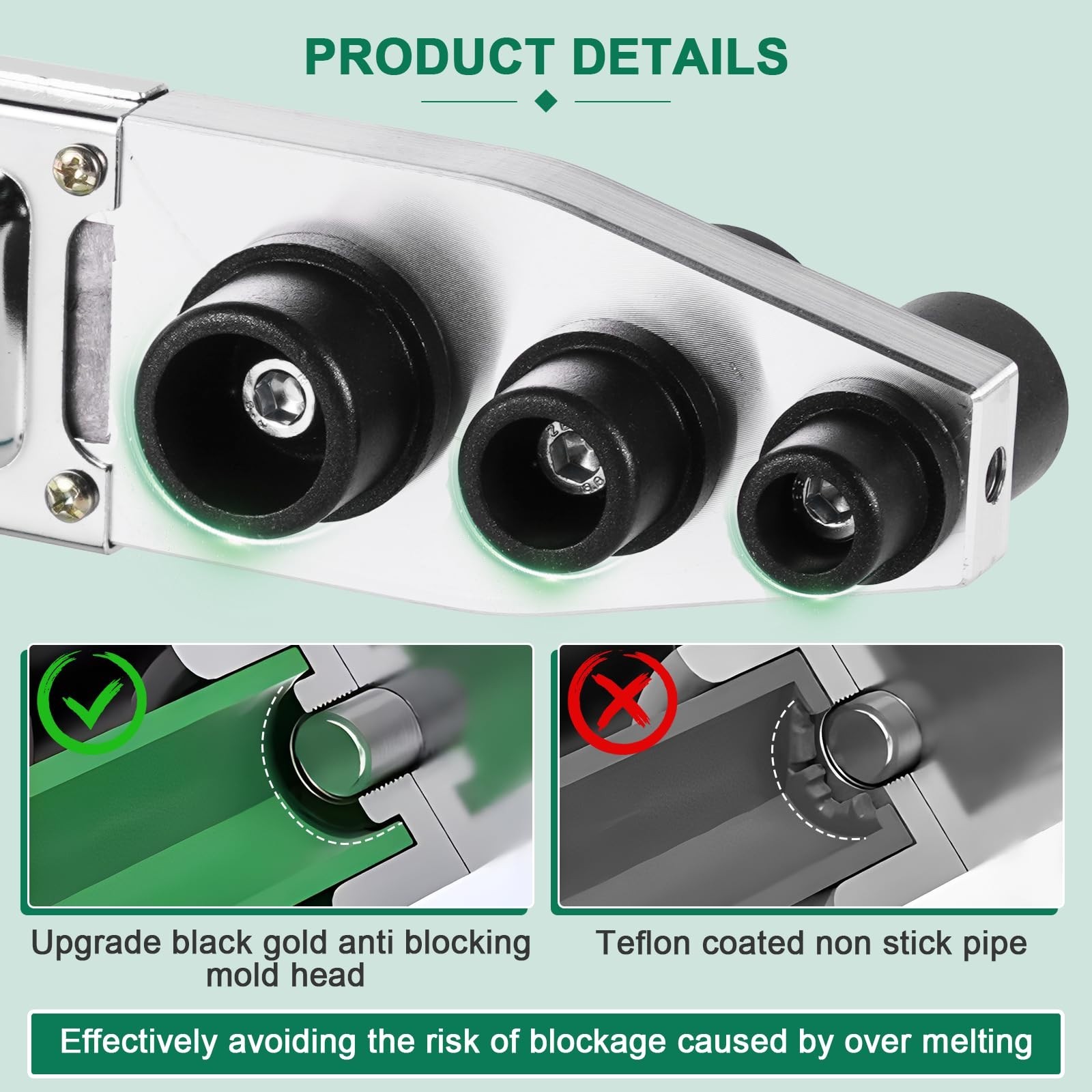 Plastic Pipe Welding Tool 110V – Water Pipe Welder with 0.79/0.98/1.26” Dies, D