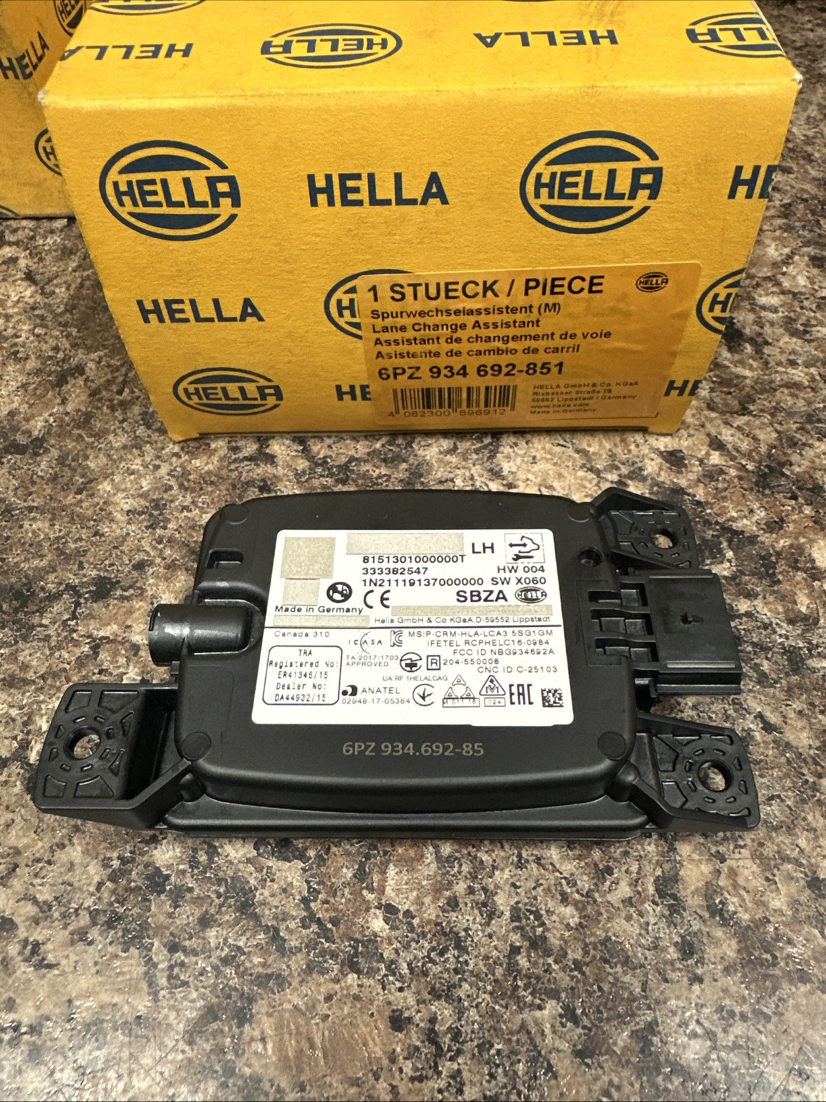 Hella 6PZ934692-851 Lane Change Assistant Control Unit (18-23 BUICK & CHEVY Etc)