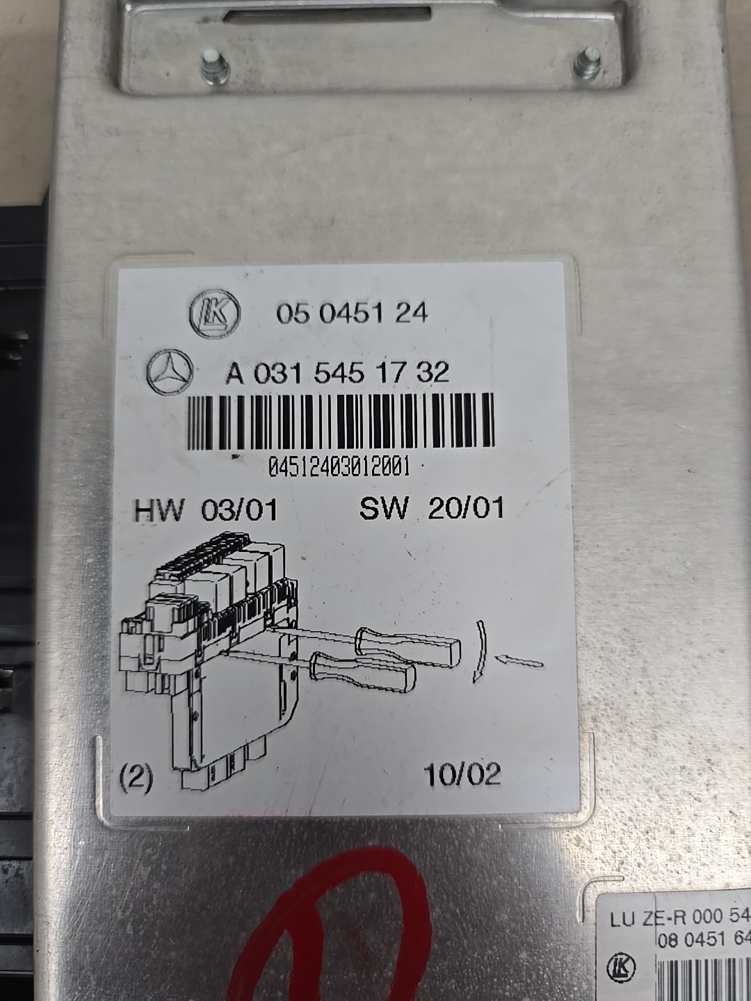 02 MERCEDES-BENZ S55 AMG A0315451732 FRONT SAM CONTROL MODULE OEM UNIT BCM CCM