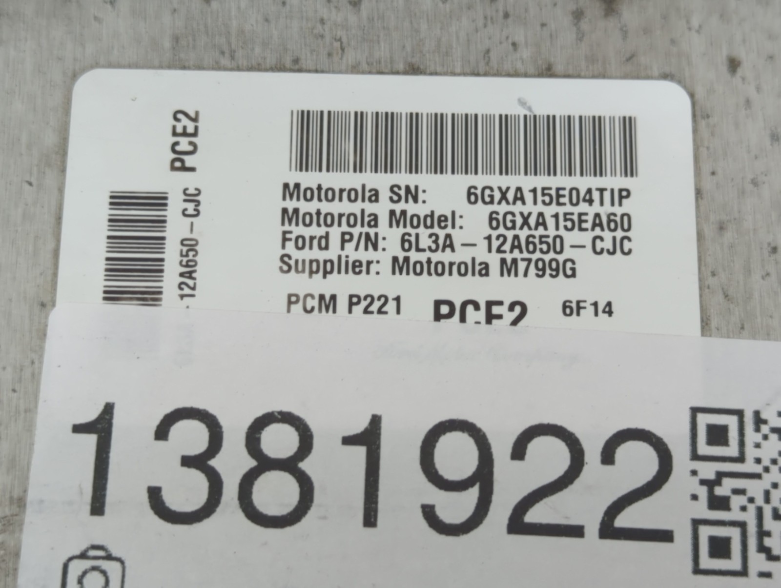 2006-2007 Ford F-150 Engine Control Computer Ecu Pcm Ecm Pcu Oem U8W11