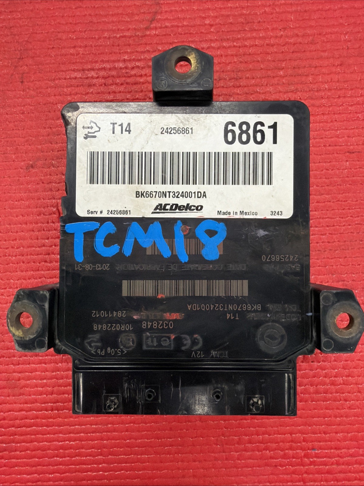 09-15 SILVERADO SIERRA 2500 3500 6.6L 24256861 ALLISON TCM TRANS COMPUTER #TCM18