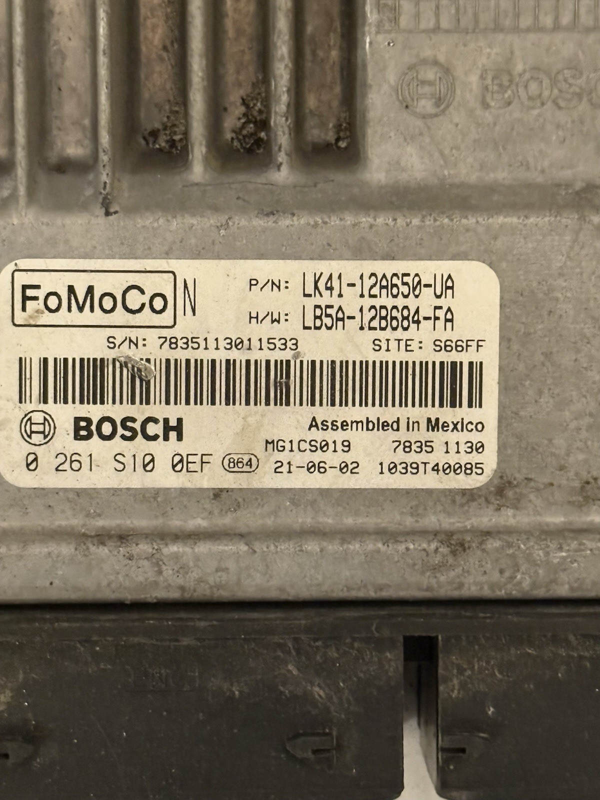 Ford LK41-12A650-UA Bosch 0261S100EF FoMoCo Transit OEM