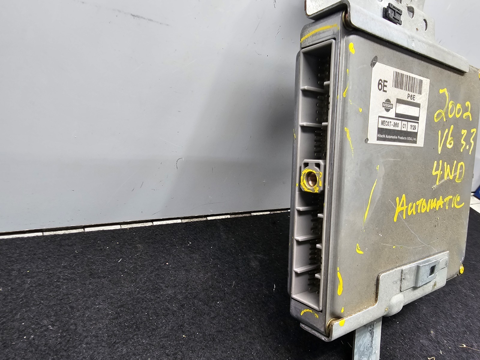 02 NISSAN FRONTIER ECM ENGINE COMPUTER CONTROL MODULE 4WD V6 AUTOMATIC MEC07-360