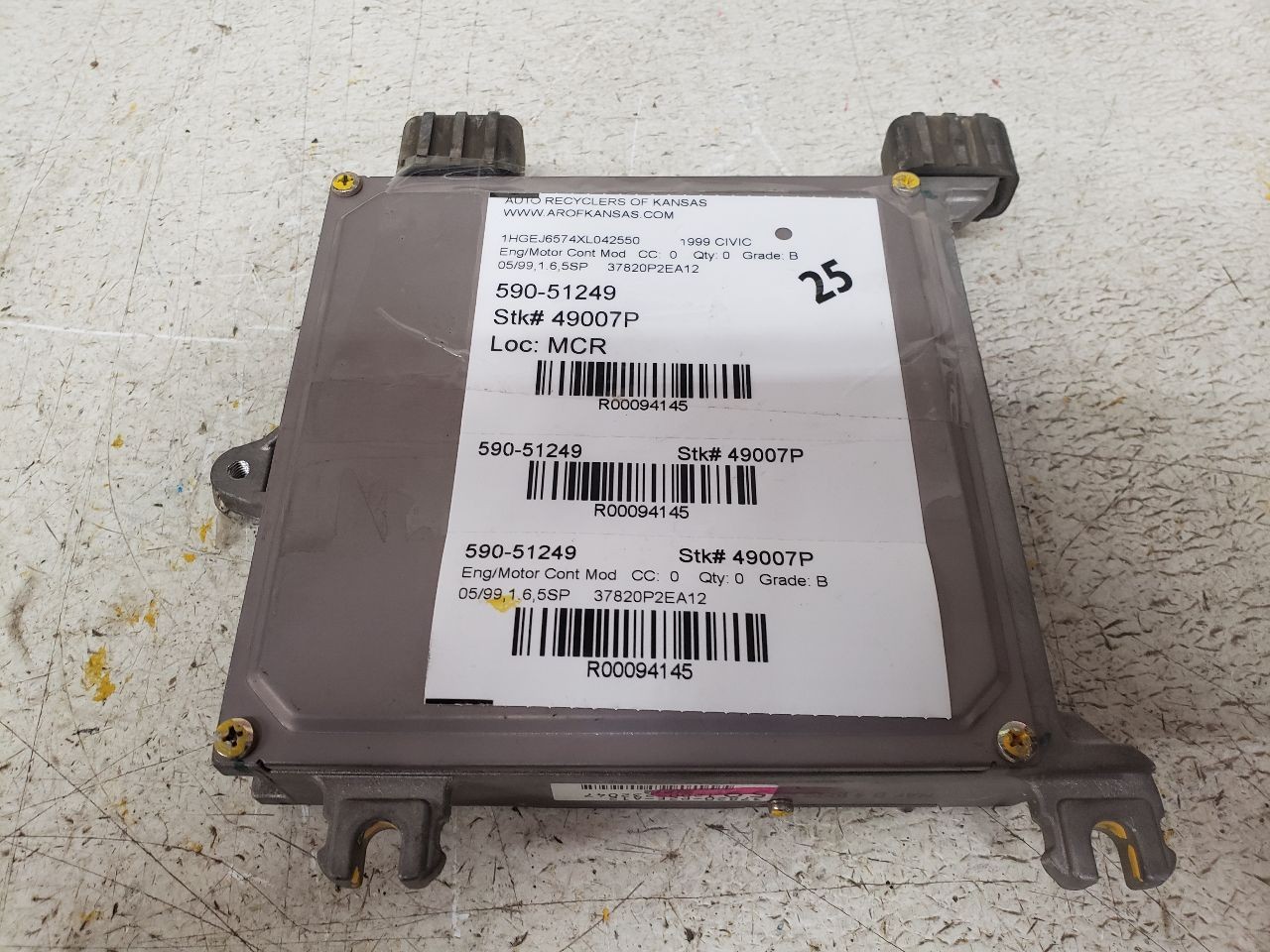 Engine ECM Electronic Control Module Canada Market Dx Fits 99 CIVIC 94145