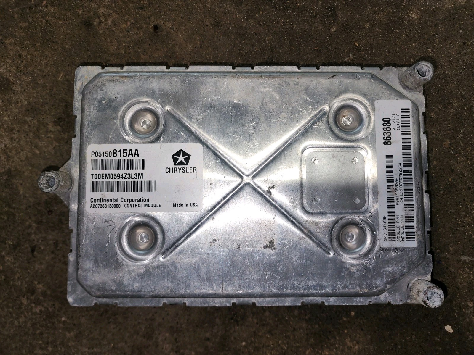 2014 Jeep Patriot Compass 2.4L Engine Computer Module Unit ECU ECM P05150815AA –
