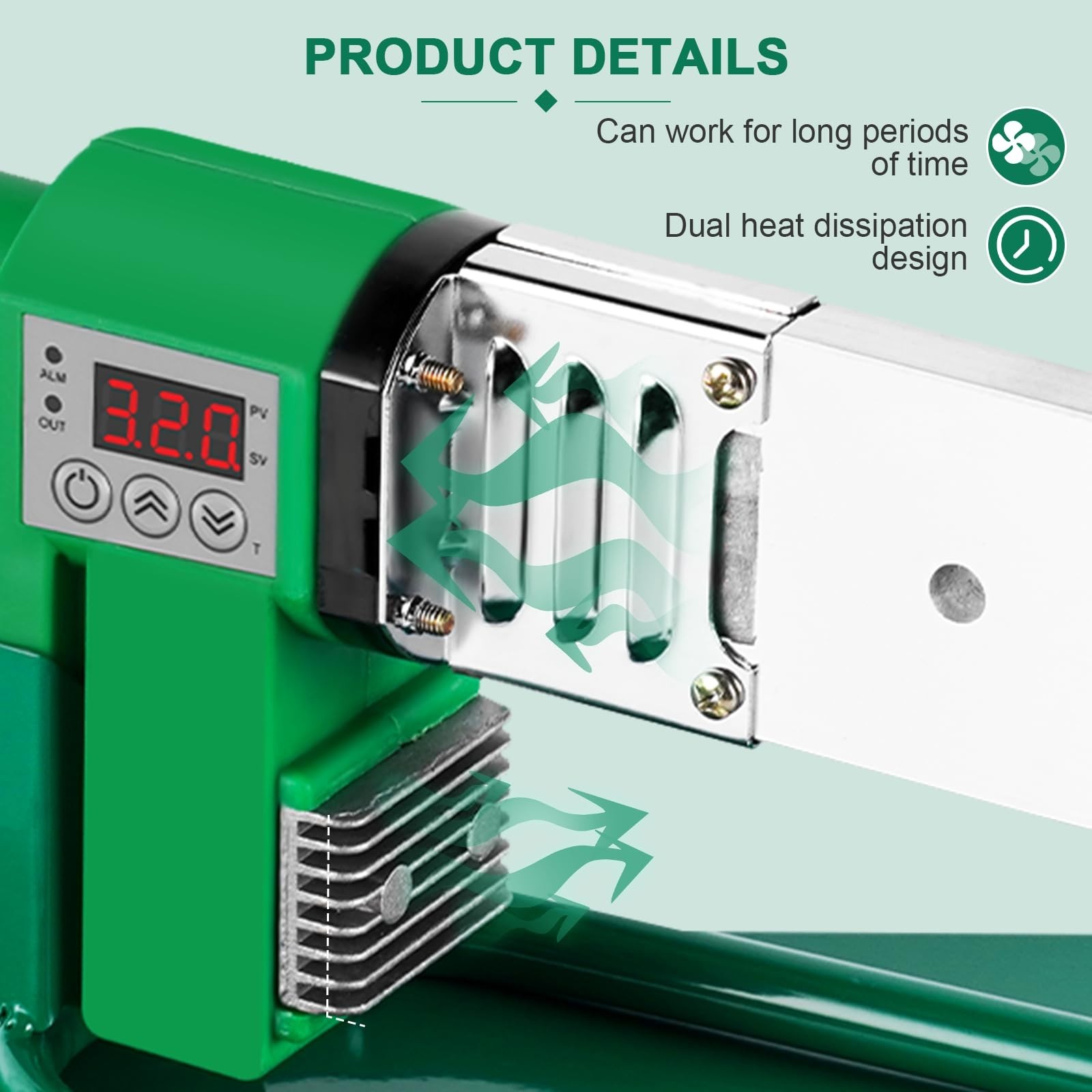 Plastic Pipe Welding Tool 110V – Water Pipe Welder with 0.79/0.98/1.26” Dies, D