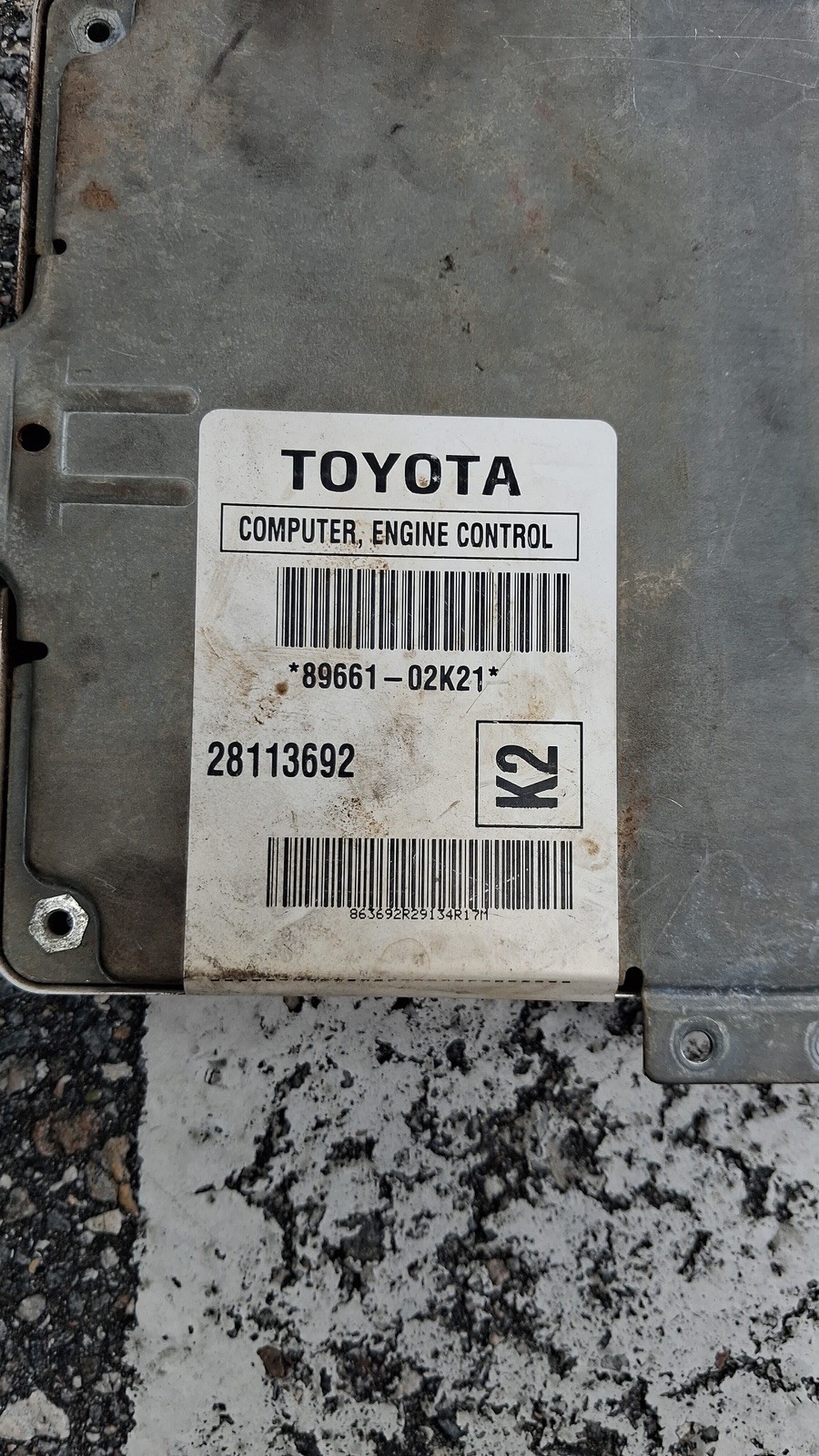 89661-02K23 Toyota 2005 2006 2007 Corolla Engine Computer Manual Trans MT H60