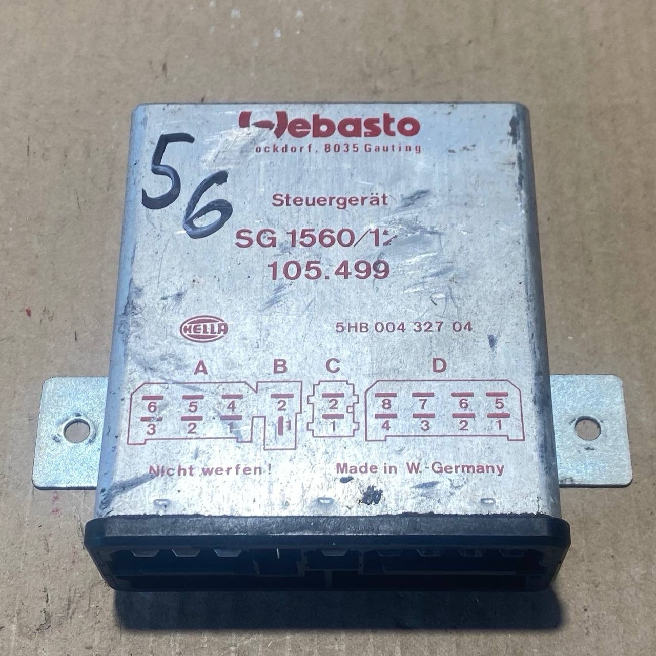 Mercedes-Benz W124 Webasto Control Module HELLA 5HB00432704