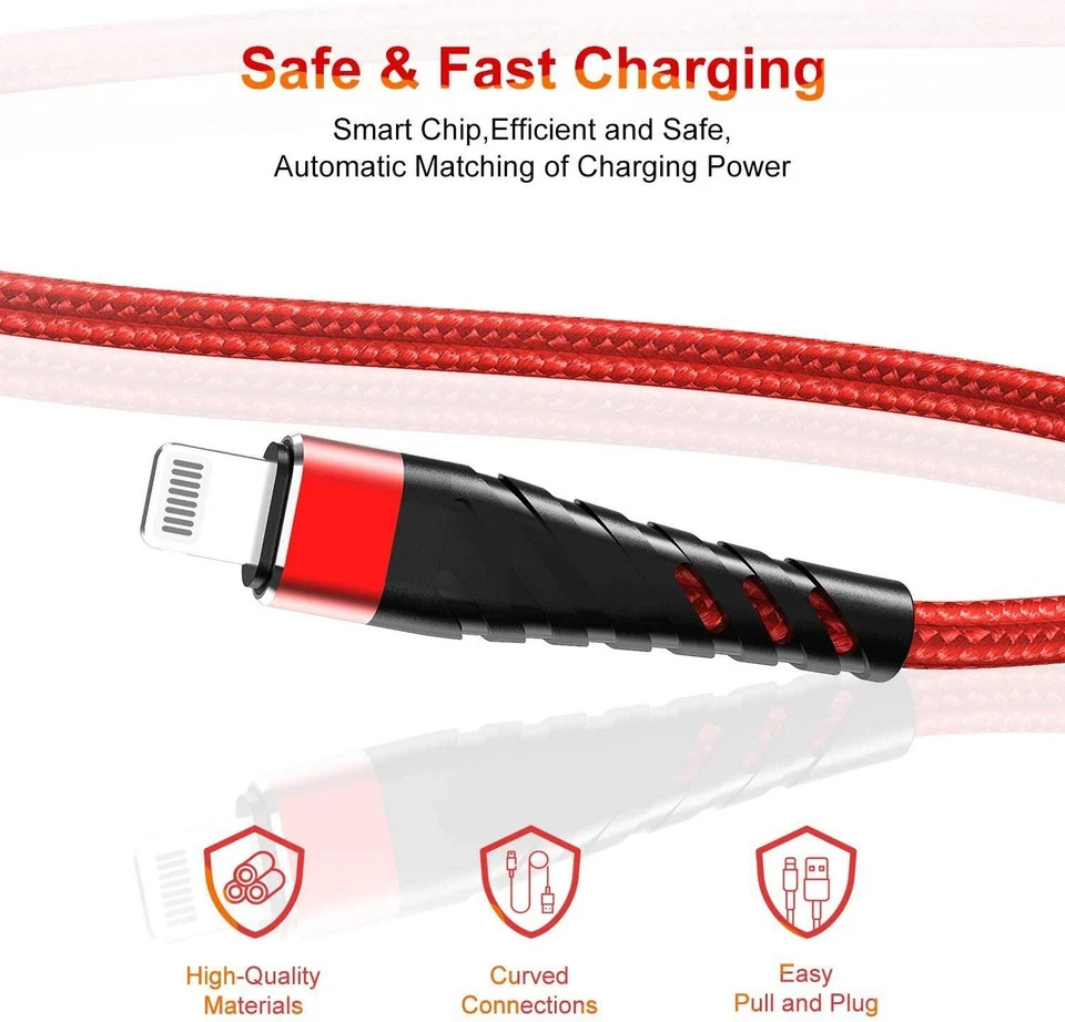 Braided Fast Charger Cable Heavy Duty USB lot Cord