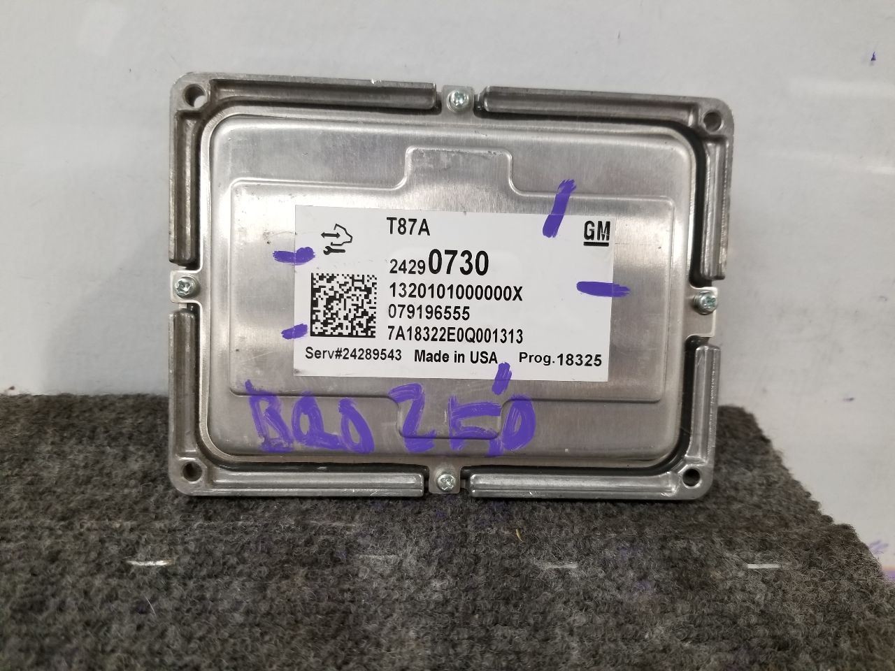 19 CHEVROLET COLORADO WT 4X2 3.6L TRANSMISSION CONTROL MODULE 24290730 OEM