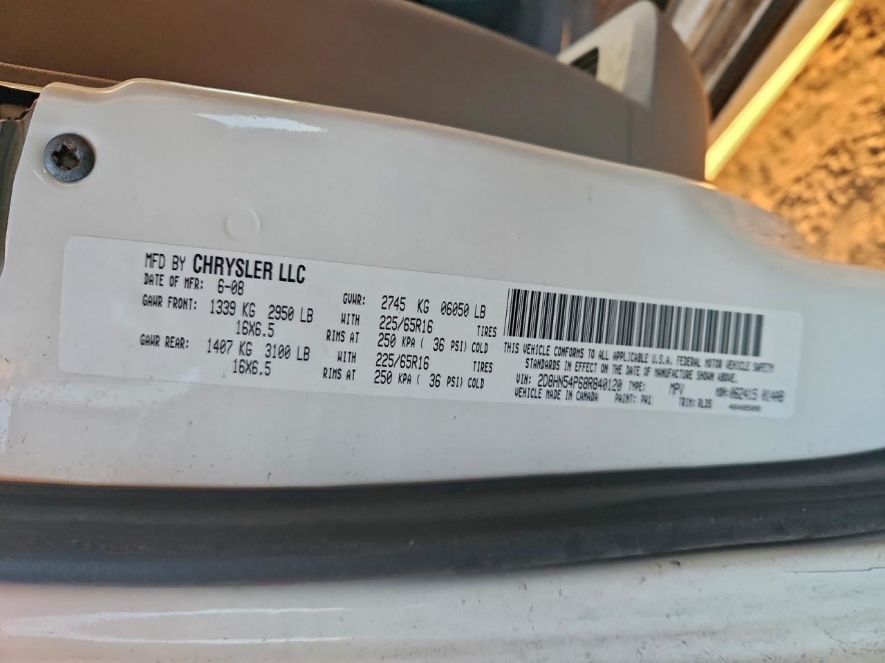 2008-2010 Dodge Caravan Engine ECM Electronic Control Module 3.8L OEM 1488974