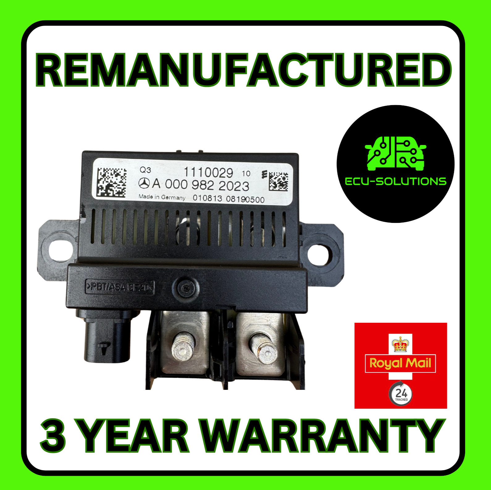 REMANUFACTURED GENUINE MERCEDES BATTERY RELAY MODULE A0009822023